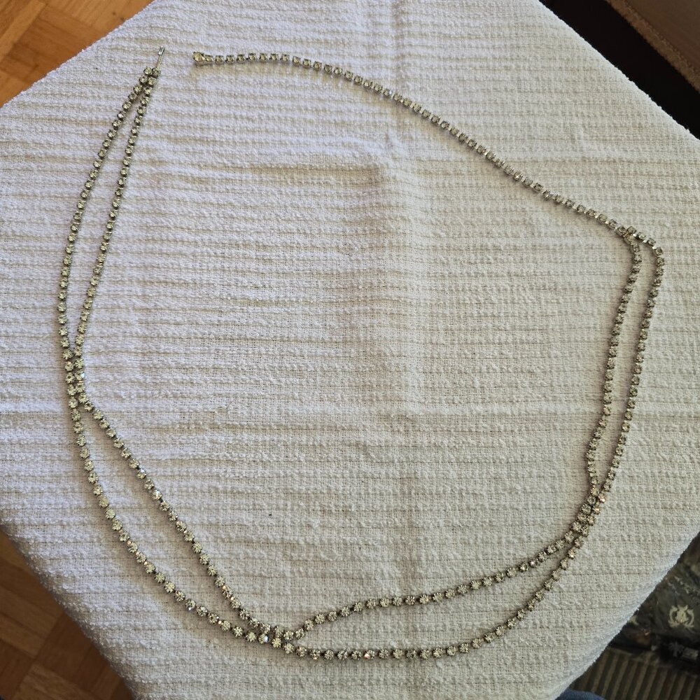 Vintage Rhinestone Belt with Swag Drops​​